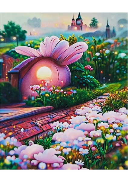 5d Elmas Taş Işleme Kiti 40X50 cm Çiçek Ev Desen fiyatları