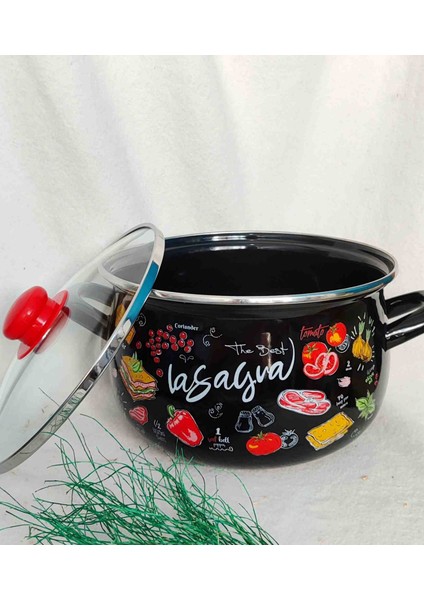 Lazanya Emaye Tencere 4 Litre 22 cm Çap Süt Yoğurt Çorba Tenceresi fiyatları