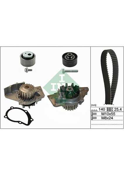 530044030 - Devirdaimli Eksantrik Gergi Kiti 140×254 P206-306-PARTNER-EXPERT-BERL-JUMPY-SCUDO1.9D 98- Dw8