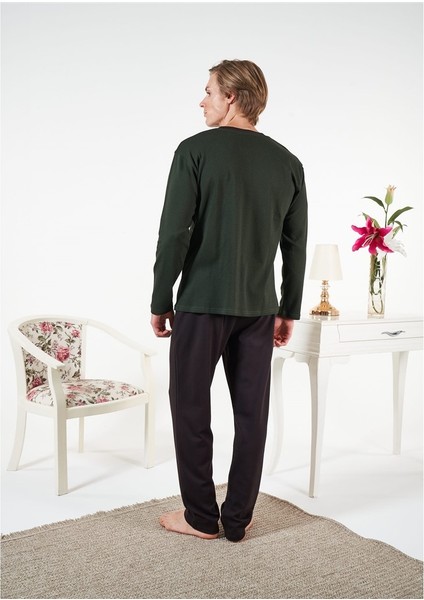 Penye Interlok Kareli Uzun Kol Erkek Pijama Takım fiyatları