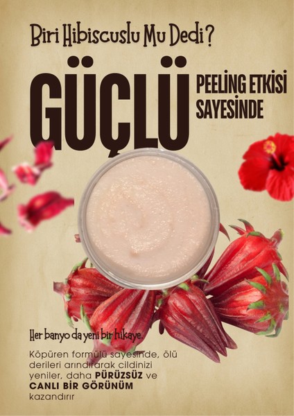 Colorido Hibiscuslu Body Scrub Besleyici Arındırıcı Nemlendirici Vücut Peelingi 300 ml modelleri