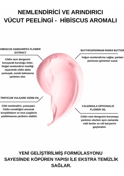 Colorido Hibiscuslu Body Scrub Besleyici Arındırıcı Nemlendirici Vücut Peelingi 300 ml fırsatları