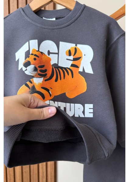 Erkek Çocuk Baskılı 3 Iplik Kumaş Pamuklu Alt Üst Takım modelleri