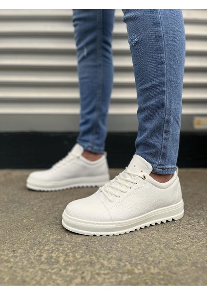 JY152 Cool Bağcıklı Cilt Erkek Günlük Spor Klasik Ayakkabı Cbt - Beyaz fiyatları