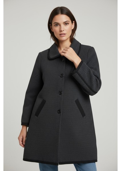 Kadın Önü Düğmeli Cepli Yakalı Kalın Triko Hırka fiyatları