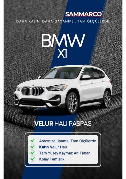 Bmw X1 2018 Halı Paspas Velur Paspas Kumaş Paspas Oto Paspas fiyatları