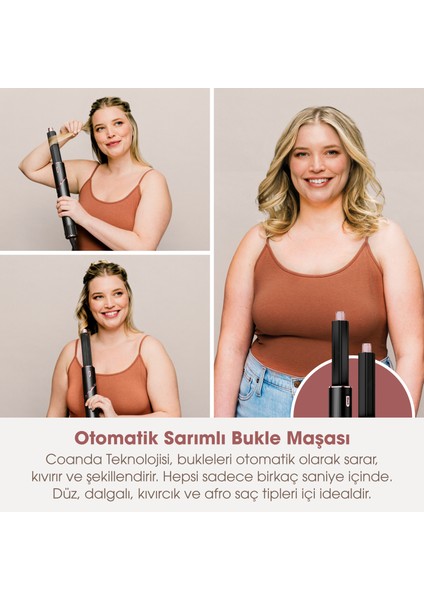 Flexstyle 3-In-1 Saç Kurutma & Şekillendirme Sistemi - Black/rose Gold fırsatları