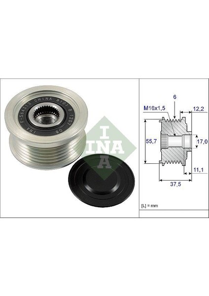 535022610 - Alternatör Şarz Dinamo Kasnağı Captıva Captıva 2.2 Cruze 2.0 Antara 2.2 Cdtı