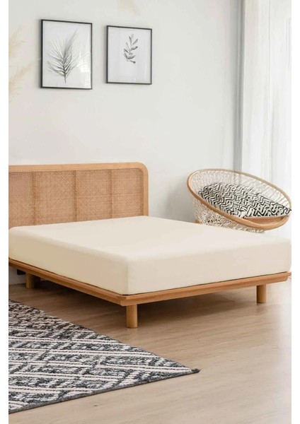 Vona %100 Pamuk Lastikli Çift Kişilik Tek Kişilik Battal Boy Penye Çarşaf