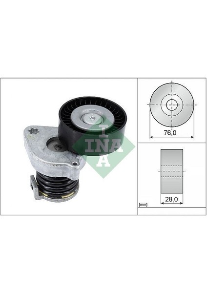 534037010 - Kayıs Gergı Rulmanı Mercedes W204 S204 C204 CL203 C209 W212 C207 R171 R172 Kutuklu