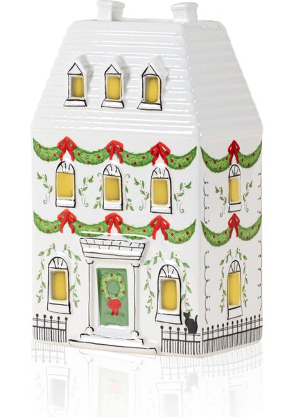 Dekoratif LED Işıklı Yılbaşı Evi 12X7X19 cm