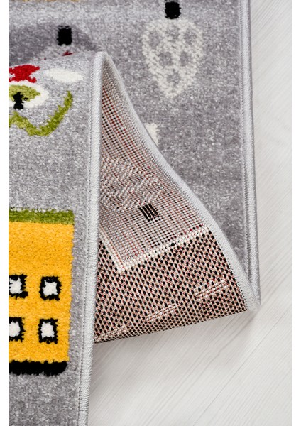 Oyun Şehri Çocuk Oyun Halısı | 3 Boyutlu Araba Yolu Desenli, Tozumaz, Kolay Temizlik, Jüt Tabanlı indirimleri