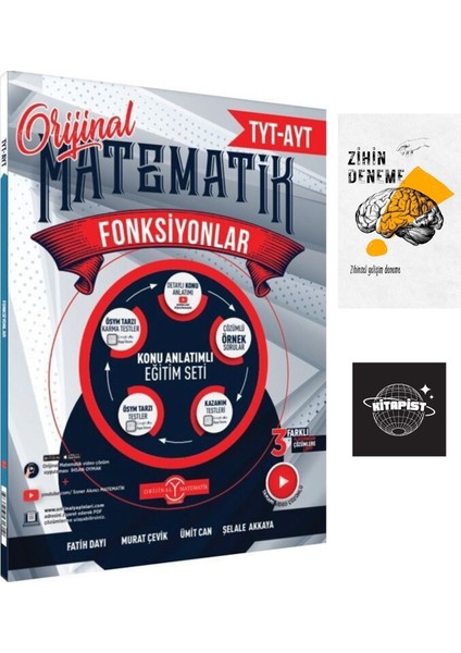 Orijinal Yayınları Tyt Ayt Matematik FONKSIYONLAR+ZIHINDENEME-KD12