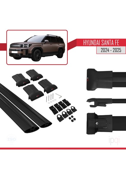 Hyundai Santa Fe 2024-2025 Arası ile Uyumlu Fly Model Ara Atkı Tavan Barı Siyah 2 Adet indirimleri