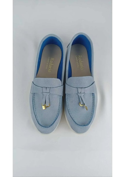 Kadın Mavi Süet Babet fiyatları