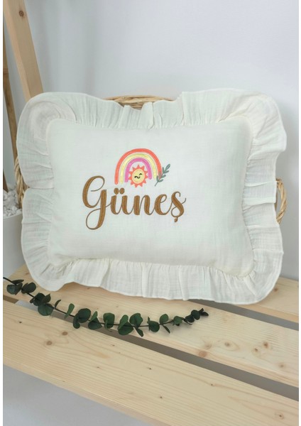 Müslin Yeni Doğan 4katlı Organik %100PAMUK Kişiye Özgü Nakışlı Hastane Çıkış Seti(Gökkuşağı Model-3) fiyatları