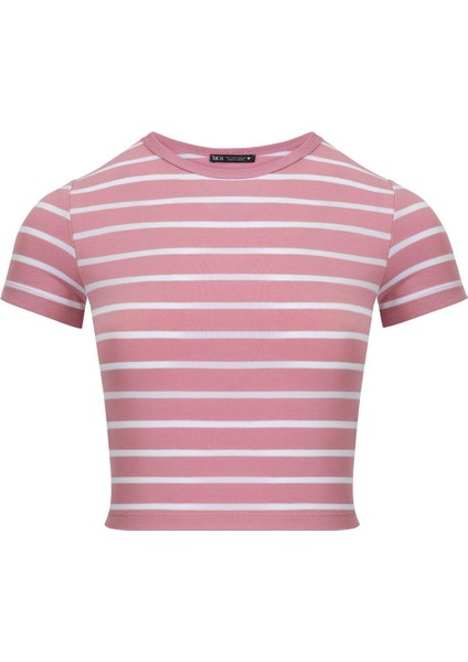 Kadın 3'lü Paket Kısa Kollu Bisiklet Yaka Crop fırsatları