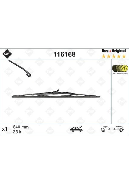 Msa-Shop Silecek Supurgesi On 640MM Mercedes E-Class W210 S210 Swf
