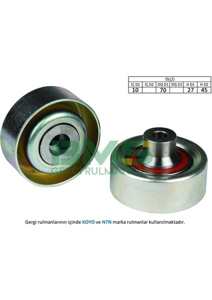 Alternatör Gergi Rulmanı P206-207-307 1.4hdı-1.6hdı 04- -C2-C3 1.4hdı-1.4 16V-1.6 16V Klimalı