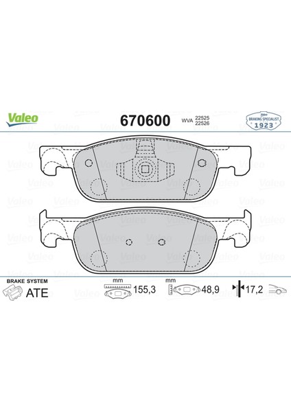 Ön Balata Clıo Iv 0.9 Tce-1.2-1.5dcı 12 Dacıa Duster-Logan Iı- Sandero Iı 1.2-1.5dcı 12