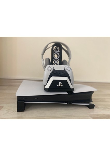 Playstation 5 Pro ve Slim Uyumlu Stand ile Dualsense ve Kulaklık Tutucu Set modelleri