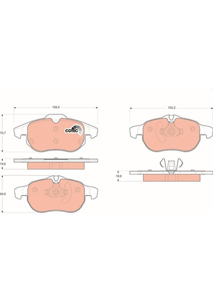 Ön Fren Balatası Vectra C 08.02 Sıgnum 05.03 Saab 9.3 02 Croma 06.05