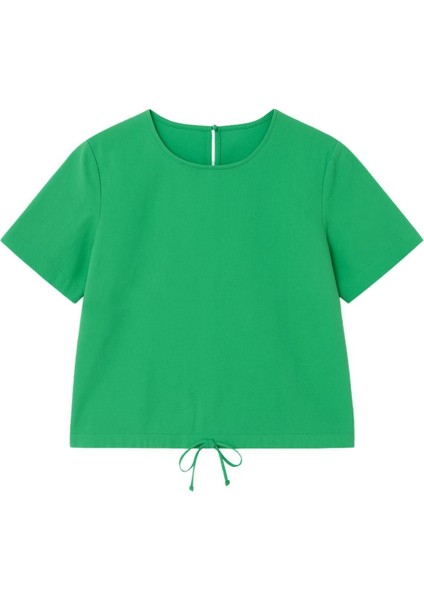 Kadın 2'li Paket Ekru-Yeşil Kısa Kollu T-Shirt Oversize %100 Pamuk Bisiklet Yaka Bluz Tişört fırsatları