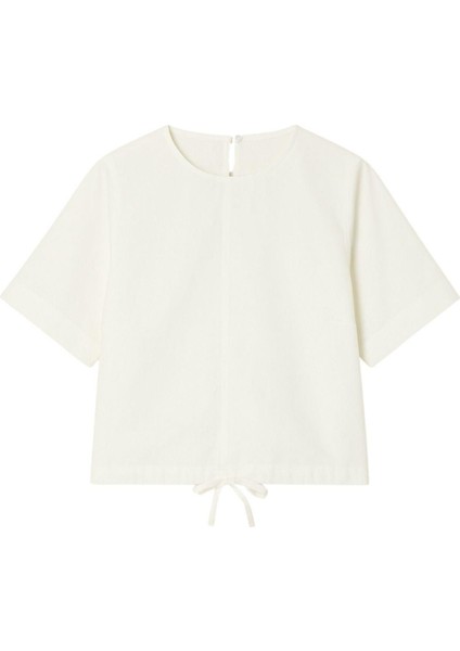 Kadın 2'li Paket Ekru-Yeşil Kısa Kollu T-Shirt Oversize %100 Pamuk Bisiklet Yaka Bluz Tişört indirimleri