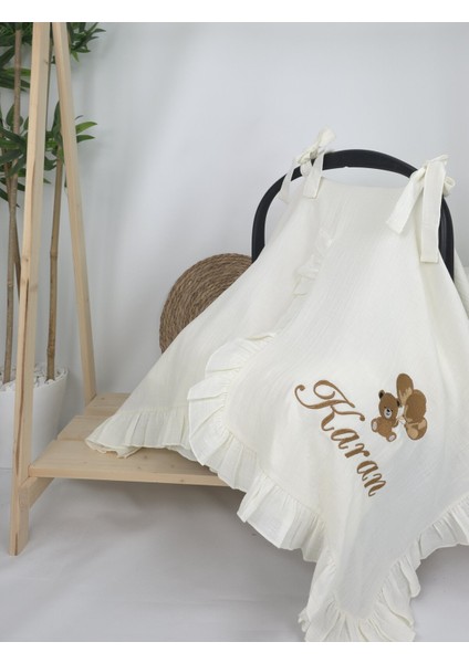 Müslin Yeni Doğan 4katlı Organik %100PAMUK Kişiye Özgü Nakışlı Hastane Çıkış Seti (Ayıcık Model-6) fiyatları