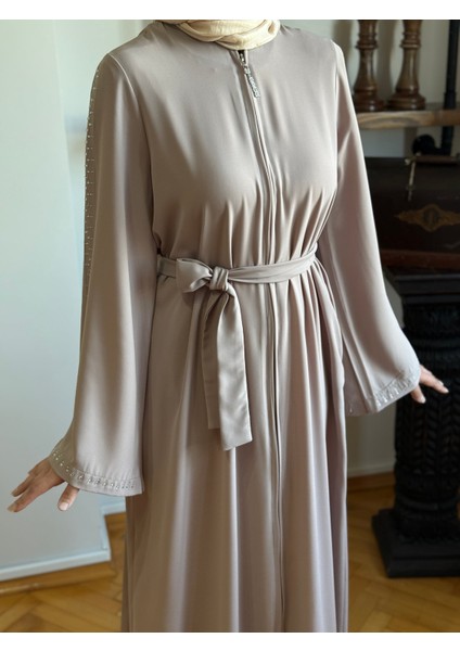 Premium Taşlı Mevlana Ferace 5049