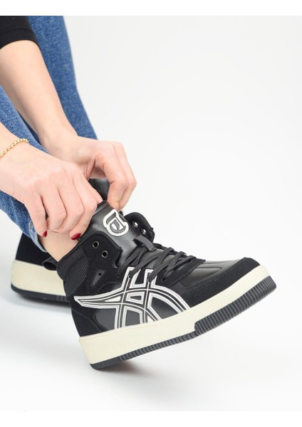 E-2049 Hi Air Force Siyah Gri Kadın Bilekli Sneaker Spor Ayakkabı fiyatları