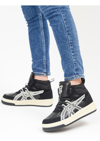 E-2049 Hi Air Force Siyah Gri Kadın Bilekli Sneaker Spor Ayakkabı fırsatları