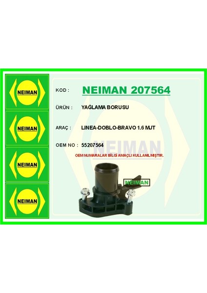 Yağlama Borusu Lınea-Doblo-Bravo 1.6 Mjt