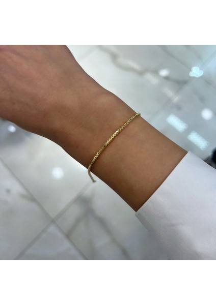 Italyan Küp Ezme Zincir Bileklik - BLK1023