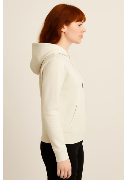 Kadın Krem Kapüşonlu SWEATSHIRT-W1108-K fiyatları