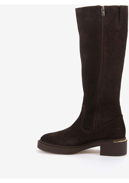 Hakiki Deri Kadın Kahverengi Süet Çizme 51426 fiyatları