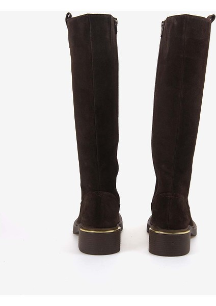 Hakiki Deri Kadın Kahverengi Süet Çizme 51426 fırsatları
