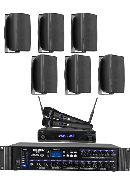 Drt-6 Sütun Hoparlör Mağaza Dükkan Kafe Seslendirme ve Okul Anons Sistemi