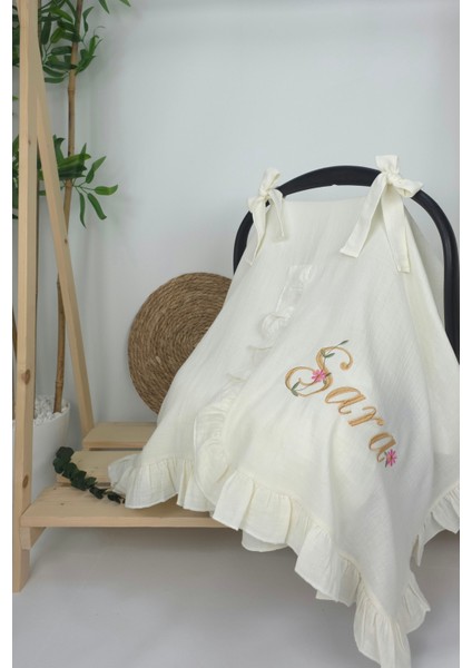 Müslin Yeni Doğan 4katlı Organik %100PAMUK Kişiye Özgü Nakışlı Hastane Çıkış Seti (Papatya Model-13) fiyatları