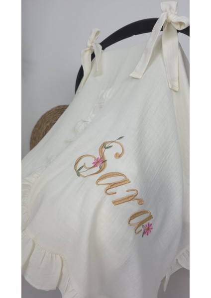 Müslin Yeni Doğan 4katlı Organik %100PAMUK Kişiye Özgü Nakışlı Hastane Çıkış Seti (Papatya Model-13) modelleri