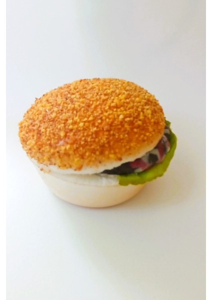 Yapay Yuvarlak Hamburger Buzdolabı Magnet Yumuşak Üç Boyutlu Ekmek Hediyelik Dekor fiyatları