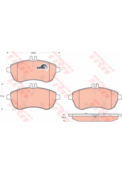 Fren Balatası On Mercedes W204 S204 C204 C218 W212 S212 C207 A207 R172