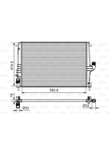 735635 - Radyatör Dacıa Duster 10 Logan 05 1.5 Dci Mek.şanz. / Ac Al/pl/brz