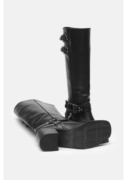 Willow Siyah Renk Küt Burun Biker Çizme fırsatları