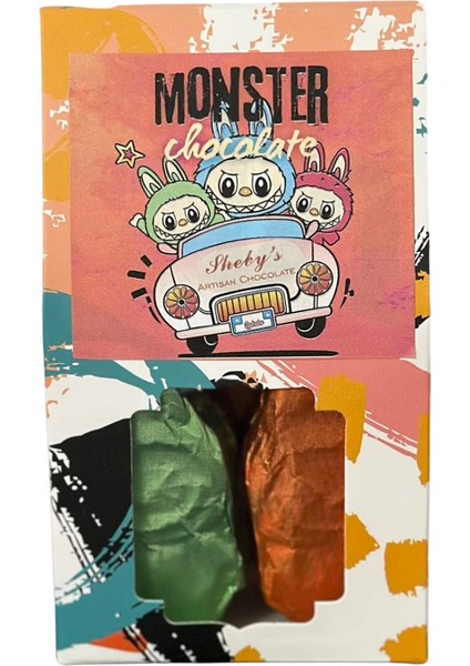 Sheby’s Monster Chocolate 4 Çeşit Dolgulu (Labubu Çikolatası 35GR x 4 Adet)