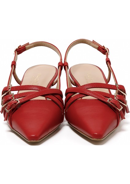 Kadın Topuklu/ Stiletto 1971010 Nacree Capra Rosso fırsatları
