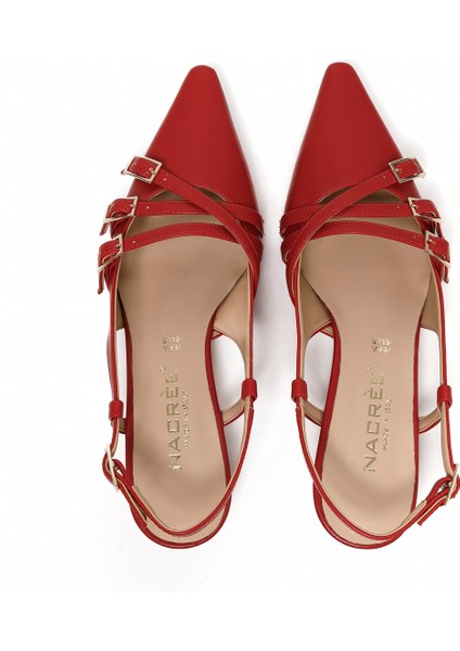Kadın Topuklu/ Stiletto 1971010 Nacree Capra Rosso