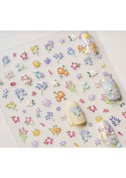 Bahar Çiçekleri 3784 Tırnak Süsleme Stickerı Nail Art Süslemeleri fiyatları