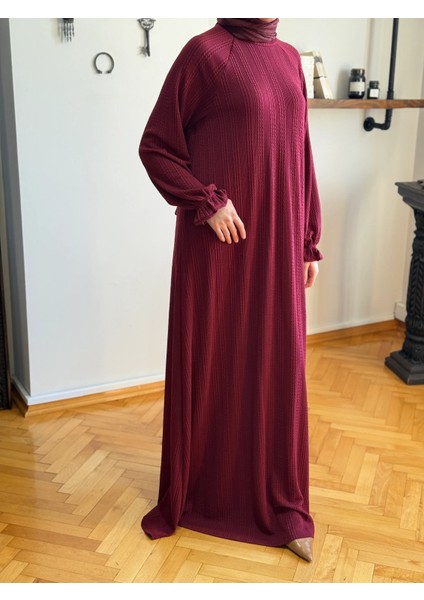Reglan Kol Saç Örgü Desen Örme Elbise 9923 modelleri