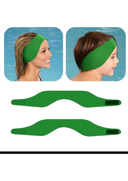 Yetişkin ve Çocuklar Için Ayarlana Bilir Yüzme Kulak Koruyucu Bant Su Geçirmez Havuz Deniz Bonesi
